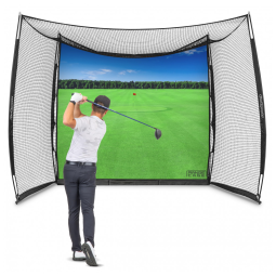Rede de Treino para Golfe 3m x 2,4m, com Tela de Impacto de Pisagem Realista, Simulador não Incluso, GoSports