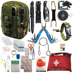 Alerta kit de Sobrevivência, Emergência para Acampamento, 65 Peças