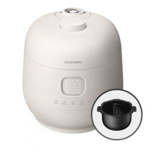 Panela de Arroz Elétrica de Dupla Pressão com Aquecimento por Indução, 6 Xícaras Cru, 110V, Cuchen, Branca