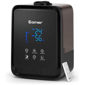 Umidificador Ultrassônico 4.5L, com Controle Remoto e Função de Aromaterapia, COSTWAY 24203 CYEP, Preto