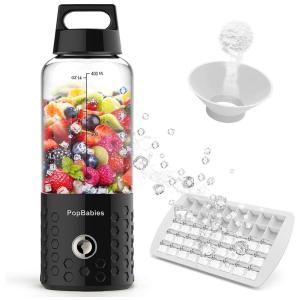 Liquidificador de Bancada Portátil 400 mL para Vitaminas, Recarregável, 175W, Roxa, POPBABIES, Violeta