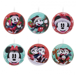Conjunto de 12 Bolas Natalinas de Metal Hallmark Disney Mickey e Minnie Mouse