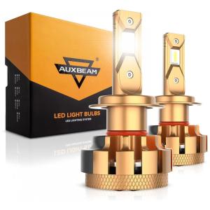 Kit Xenon Lâmpadas LED Branca 7000 Lumens 6500K, 70W, H7, 2 Peças, AUXBEAM, Preto