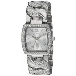 Relógio analógico de qartzo Feminino com alça de liga An, 22, U.S. POLO ASSN. USC40201AZ, Prateado