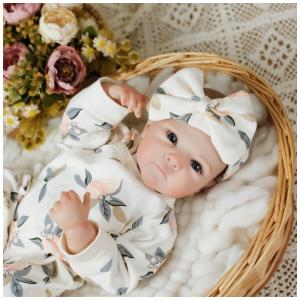 Bebê Recém-Nascido Newborn,Bonecas Bebê Reborn Realistas Babeviimt de 50 cm em Vinil Macio para Meninas com Acessórios e Caixa de Presente