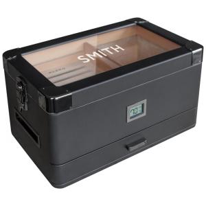 Umidor Militar para Charutos em Madeira de Cedros com Higrômetro Preciso, CASE ELEGANCE, Preto