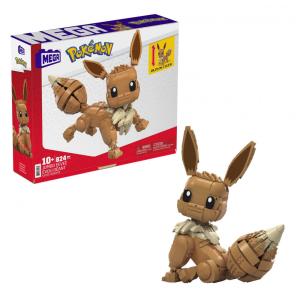 Conjunto de Blocos de Montar MEGA Pokémon Jumbo Eevee com 824 Peças Articulado 29 cm