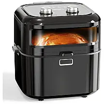 Fritadeira Elétrica AirFryer 7L de Capacidade e Painel de Controle Digital e Temperatura Ajustável, 1400W, 110V, WETIE AF61, Preto