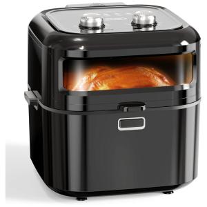 Fritadeira Elétrica AirFryer 7L de Capacidade e Painel de Controle Digital e Temperatura Ajustável, 1400W, 110V, WETIE AF61, Preto