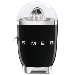 Espremedor de Suco Cítrico SMEG 50s Retro Style com Bico Anti gotejamento, Ativação Automática e Coleta Eficiente, Preto