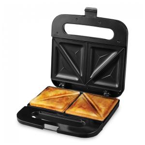 Máquina de Sanduíche Elétrica OVENTE com Placas Antiaderentes, Luzes Indicadoras, Cabo Isolado, Fácil de Limpar e Armazenar
