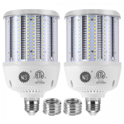 Pacote com 2 Lâmpadas de Milho LED 80W NS, 5000K, AC100-277V, 12000lm, Base E26/E39, Substituição de Lâmpadas HID para Iluminação Comercial