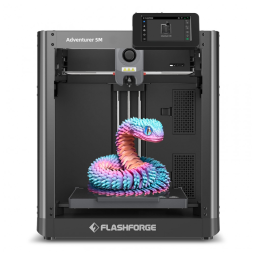 Impressora 3D FLASHFORGE Adventurer 5M com Nivelamento Automático, Impressão de Alta Velocidade até 600mm/s, Extrusora Direta a 280°C
