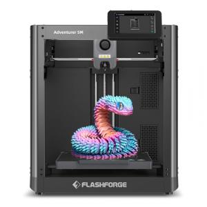 Impressora 3D FLASHFORGE Adventurer 5M com Nivelamento Automático, Impressão de Alta Velocidade até 600mm/s, Extrusora Direta a 280°C