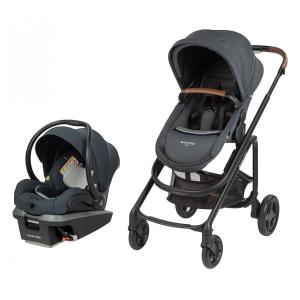 Carrinho de Bebê com Cadeira para Carro Maxi Cosi Tayla, Preto Grafite