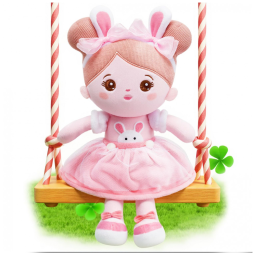 Boneca de Pelúcia Fofinha OUOZZZ para Bebês Meninas Primeira Boneca de Páscoa Coelho de Pelúcia para Crianças Brinquedos de Páscoa