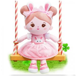 Boneca de Pelúcia Fofinha OUOZZZ para Bebês Meninas Primeira Boneca de Páscoa Coelho de Pelúcia para Crianças Brinquedos de Páscoa