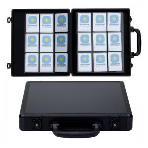 Álbum para Cartas Azamou Premium 9 Bolsos - Capacidade para 450 Cartas, Estojo Rígido com Trava, Preto