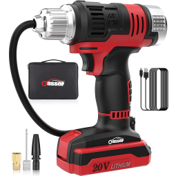 Oasser Compressor de Ar Portátil 12V 8,3 bar com Manômetro Digital para Carro e Bicicleta