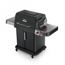 Churrasqueira Ninja FlexFlame 3 Queimadores Gás Propano e Elétrica 5 em 1 Preta 400W 110V