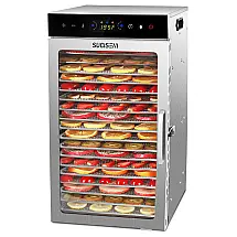 Desidratador de Alimentos Comercial - 10 Bandejas, Timer Digital, Controle de Temperatura e Proteção Contra Superaquecimento