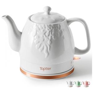 Chaleira Elétrica 1 L com Desligamento Automático, 110V 1200W, Toptier, Branca