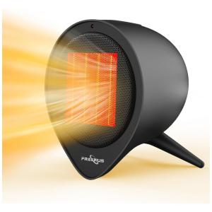 Mini Aquecedor Elétrico com Temporizador e Silensioso, 1500W 110V, Fraxinus, Preto