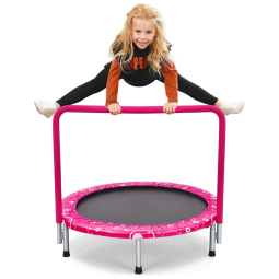 Cama Elástica Interna Dobrável com Apoio Ajustável, até 149 kg, GIANTEX, Rosa