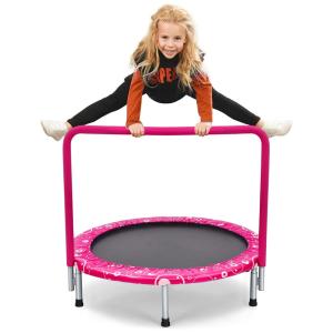 Cama Elástica Interna Dobrável com Apoio Ajustável, até 149 kg, GIANTEX, Rosa