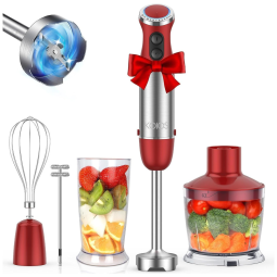 Mixer 4 em 1 Multifuncional com 12 Velocidades e Acessórios, 800W, 110v, KOIOS HB 2046, Vermelho
