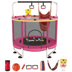 Trampolim Infantil com Cesta de Basquete Ajustável BLINWORLD Diversão e Exercício para Bebês e Crianças Pequenas.