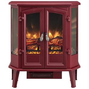 Lareira Elétrica SP5624 com Chamas 3D Ajustável, 110v, HEARTHPRO, Vermelho