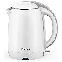 Chaleira Elétrica de 1.8L com Desligamento Automático, Aço Inoxiável, 1500W, Branca, 110v, KOIOS, Branco