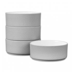 Conjunto de 4 Tigelas para Cereais ou Sopas, 0,71g Cada, Noritake ColorTex, Cinza