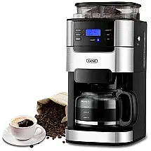 Máquina de Café Expresso 1.5L com Temporizador e Painel de LED, 110V 900W, GEVI, Preta