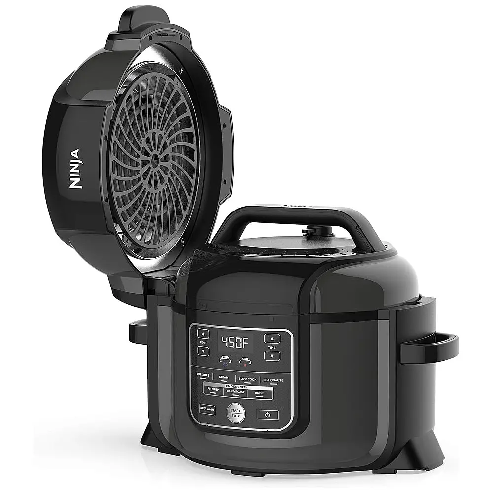 Panela de Pressão Elétrica 9 em 1, Capacidade 6.1 Litros, 110V 1400W, NINJA OP101, Preta