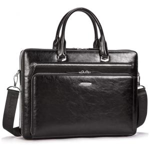 BOSTANTEN Bolsa, Pasta Vintage de Couro para Laptop Unissex