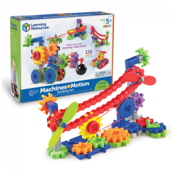 Learning Resources Gears! Gears! Gears! Machines In Motion – Kit Educacional com 116 Peças Coloridas para Crianças a partir de 5 anos