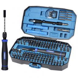 Conjunto de Chaves STREBITO 153 em 1 Precisão Magnéticas com Estojo Azul para Reparos em Computadores, Laptops, iPhone, Macbook, PC, PS5