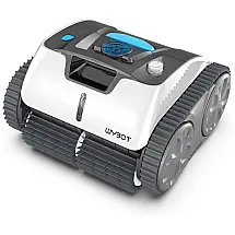 Robô Aspirador de Piscina sem Fio com Mapeamento Inteligente e Autonomia Bateria de 2H, 110V, WYBOT, Branco e Preto