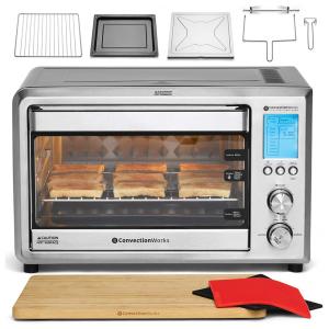 CONVECTION WORKS Forno Multifuncional, 10 em 1, Tela LED, 1500W, Preto 110V