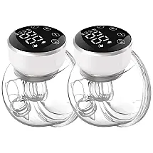 Bomba Tira Leite Elétrica com Tela LED, 3 Modos, 9 Níveis e Baixo Ruído, 2Un Tamanho de , NaNaLazy, Branca