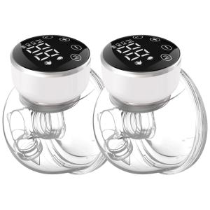 Bomba Tira Leite Elétrica com Tela LED, 3 Modos, 9 Níveis e Baixo Ruído, 2Un Tamanho de , NaNaLazy, Branca