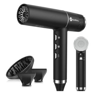 Secador de cabelo Slopehill preto 2000W motor brushless diagnóstico inteligente microfiltro tecnologia oxy active display LED 110V