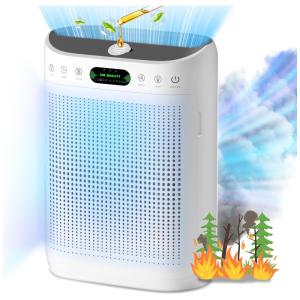 Purificador de Ar para Ambientes até 167m² com Filtro H13 True HEPA, Sensor de Qualidade, Display LED e Função de Aromaterapia, 110V