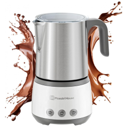 Espumador de Leite Maestri House: Aparelho 4 em 1 Elétrico para Espumar e Aquecer Leite, 600W com Função de Memória para Latte,