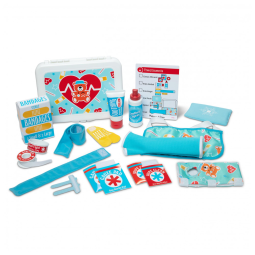 Kit de Primeiros Socorros Infantil com 25 Peças de Brinquedo para Brincar de Médico Bandagens Reutilizáveis de Simulação, da Melissa Doug