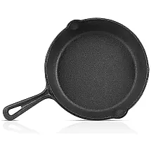 ProFire Frigideira de Ferro Fundido Pré-Temperada 26 cm com Alça de Metal Resistente