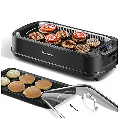 Techwood Churrasqueira Elétrica Portátil serve