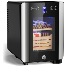 Umidor Elétrico de 8L com Fechadura, Gabinete para 80 Charutos com Controle de Temperatura, Geladeira Elétrica com Prateleiras,Mojgar.